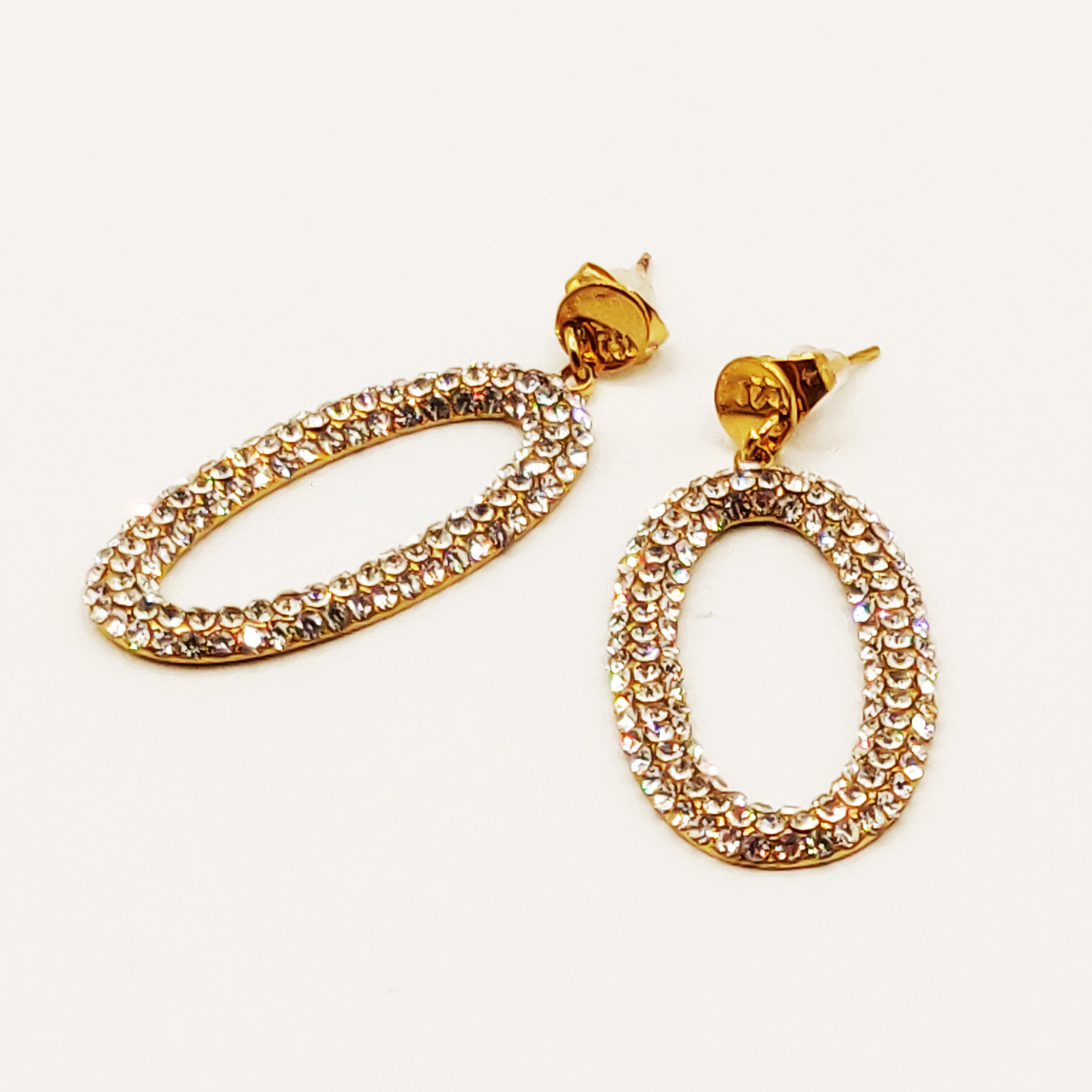 Boucles d'oreilles Ovales Full Cristaux Luxe