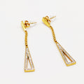 Boucles d'oreilles Pendentifs Triangles Cristaux
