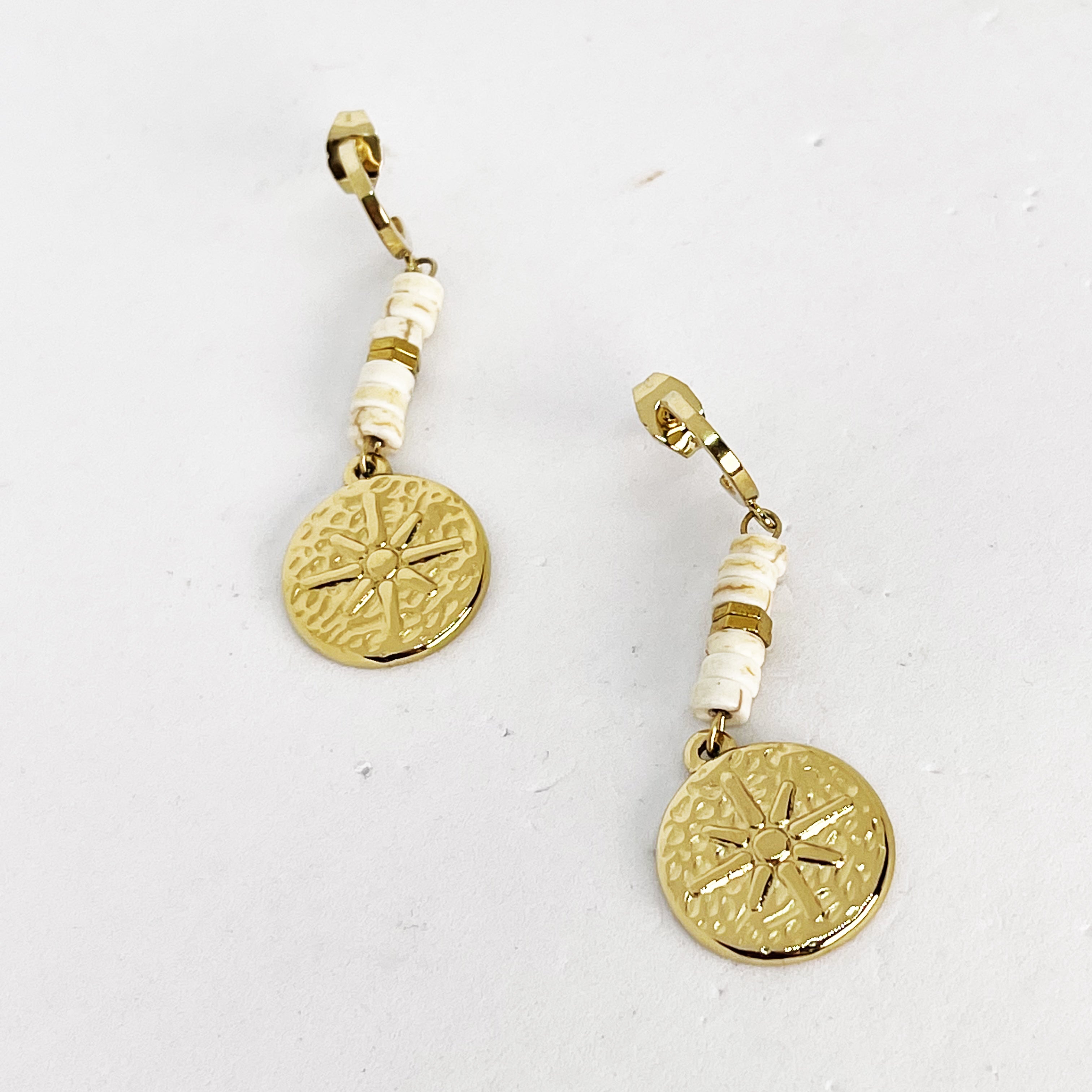Boucles d'oreilles Perles et Cercles Étoiles