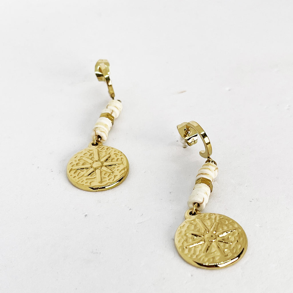 Boucles d'oreilles Perles et Cercles Étoiles