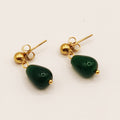 Boucles d'oreilles Perles Vertes Luxe