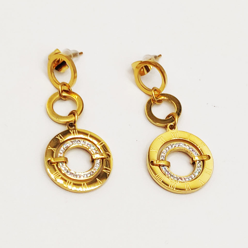 Boucles d'oreilles Rafinity Double Cercles Luxe