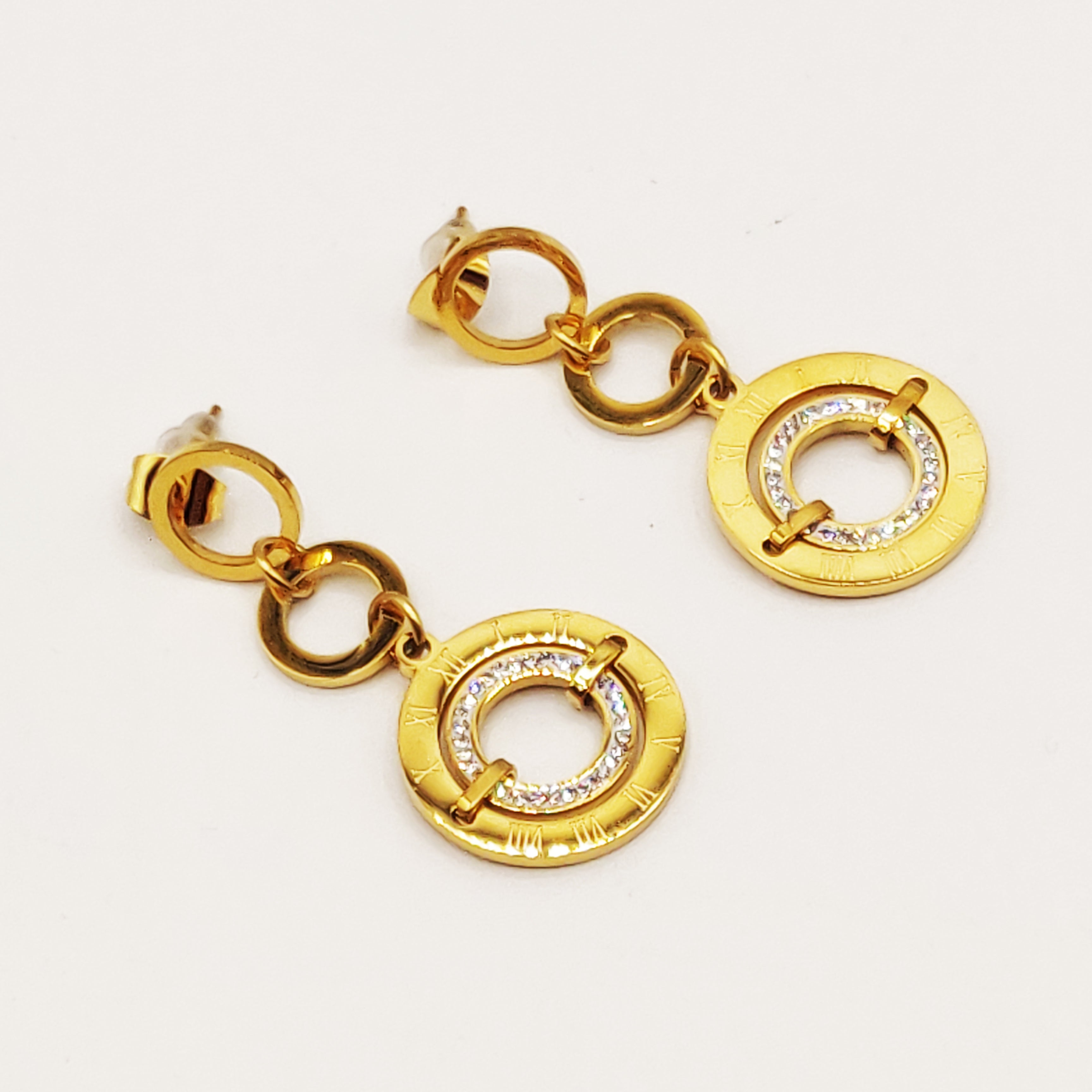 Boucles d'oreilles Rafinity Double Cercles Luxe