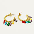 Boucles d'oreilles Rectangles Multicolores
