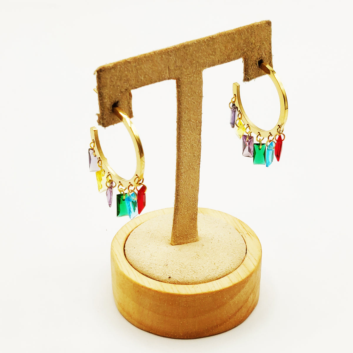 Boucles d'oreilles Rectangles Multicolores
