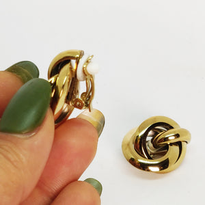 Boucles d'oreilles Ronds Croisés avec clip
