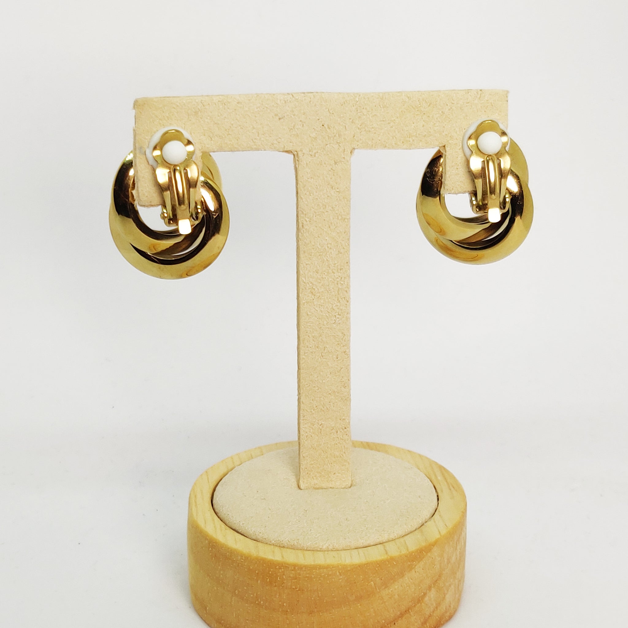 Boucles d'oreilles Ronds Croisés avec clip