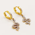 Boucles d'oreilles Serpent Cristaux Luxe