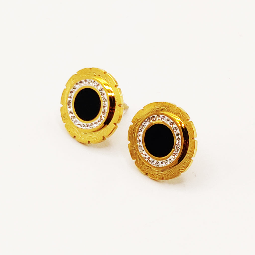 Boucles d'oreilles Soleil Fashion Noyau Noir