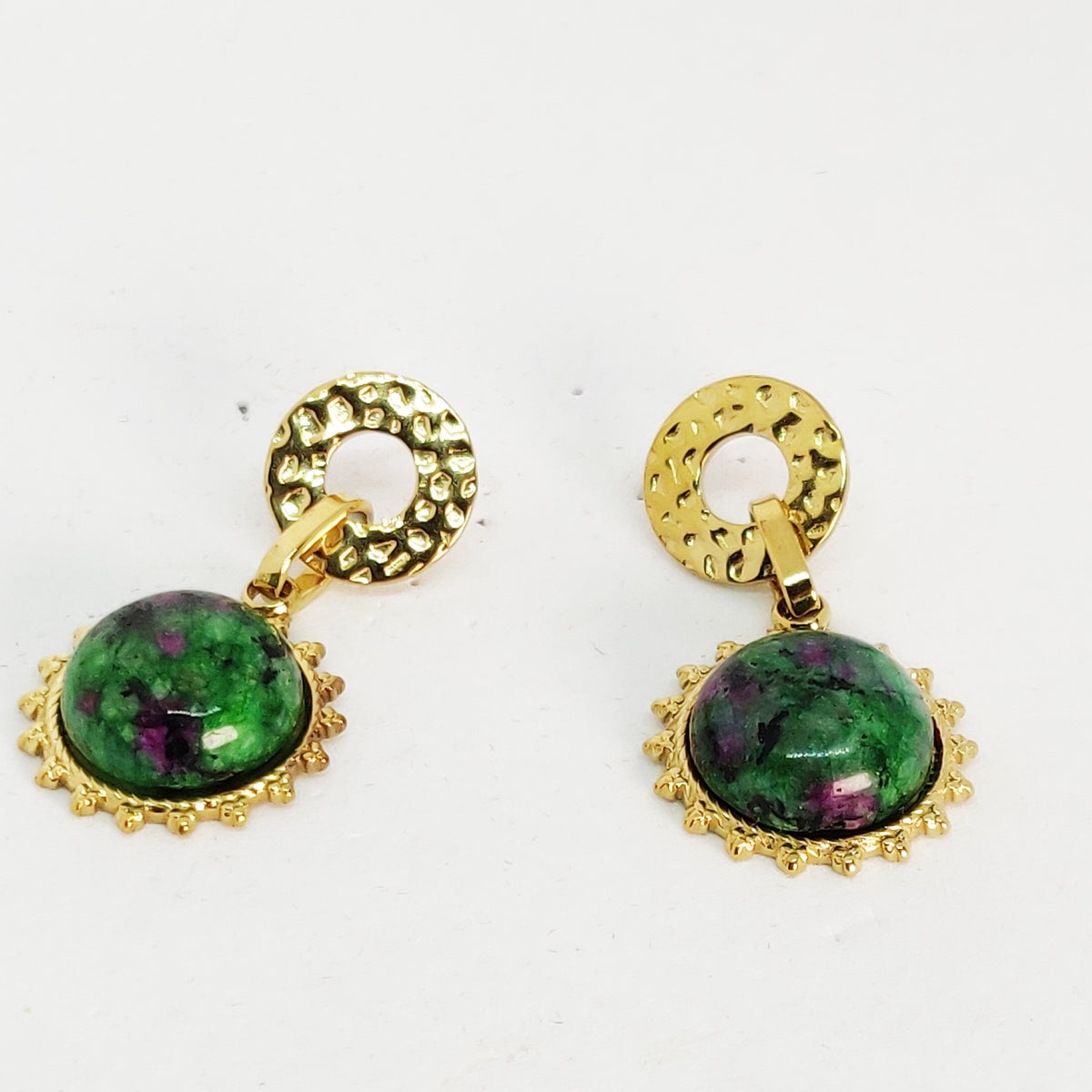 Boucles d'oreilles Soleil Vert