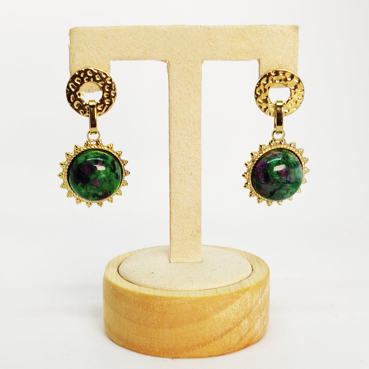 Boucles d'oreilles Soleil Vert