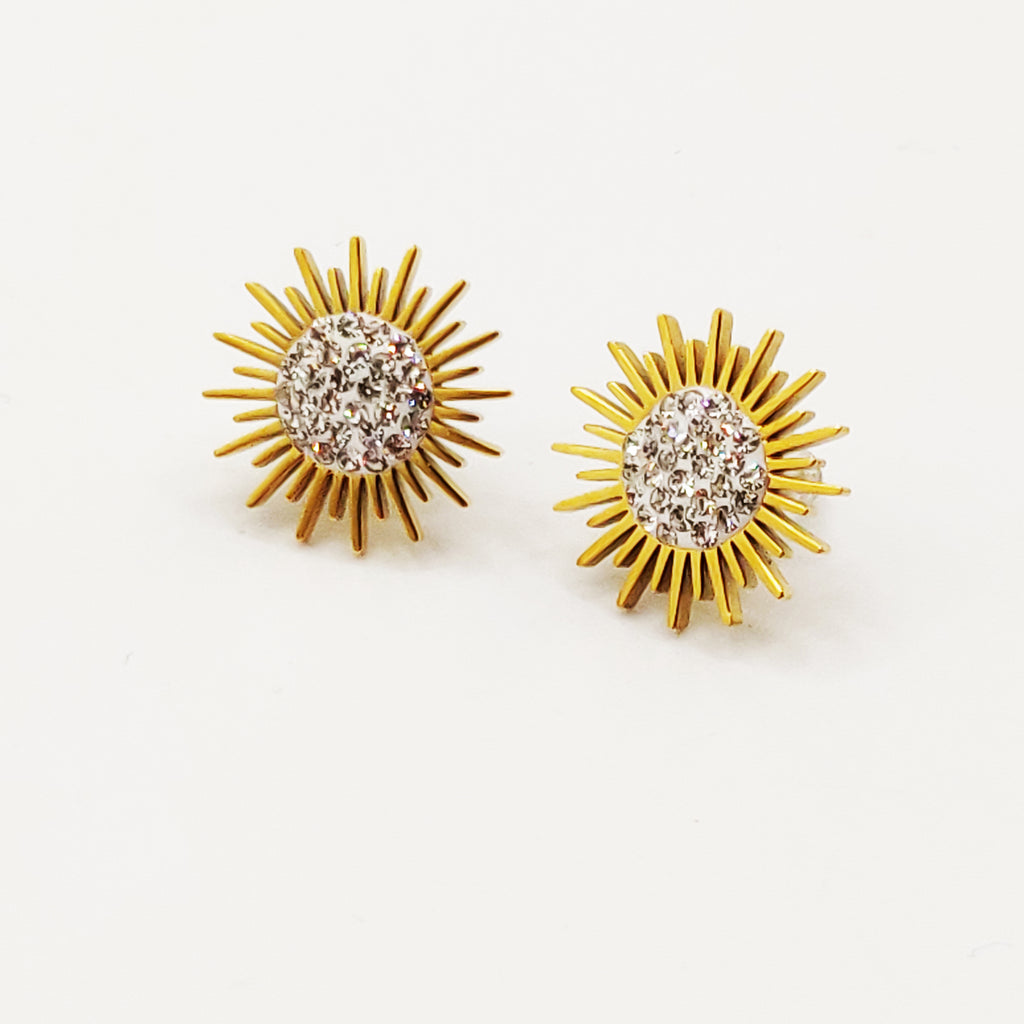 Boucles d'oreilles Soleils Cristaux