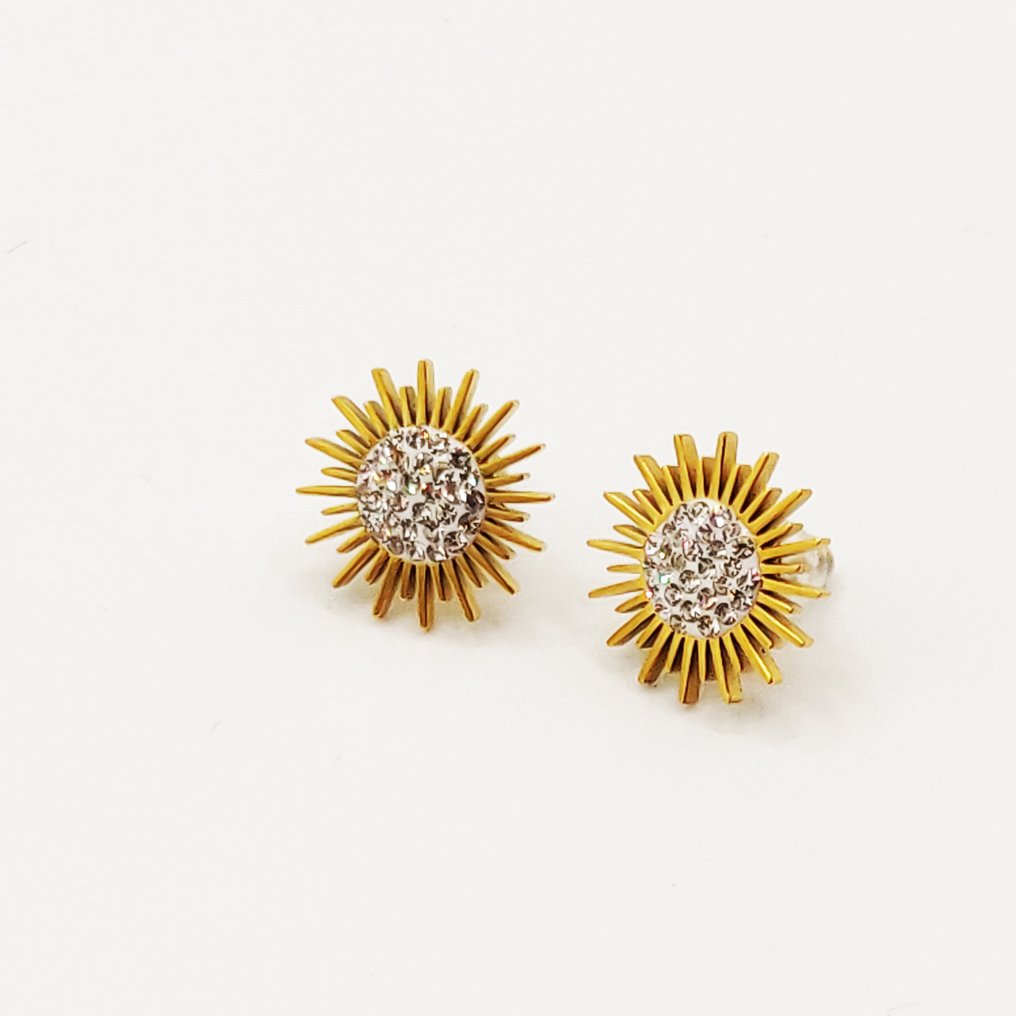 Boucles d'oreilles Soleils Cristaux