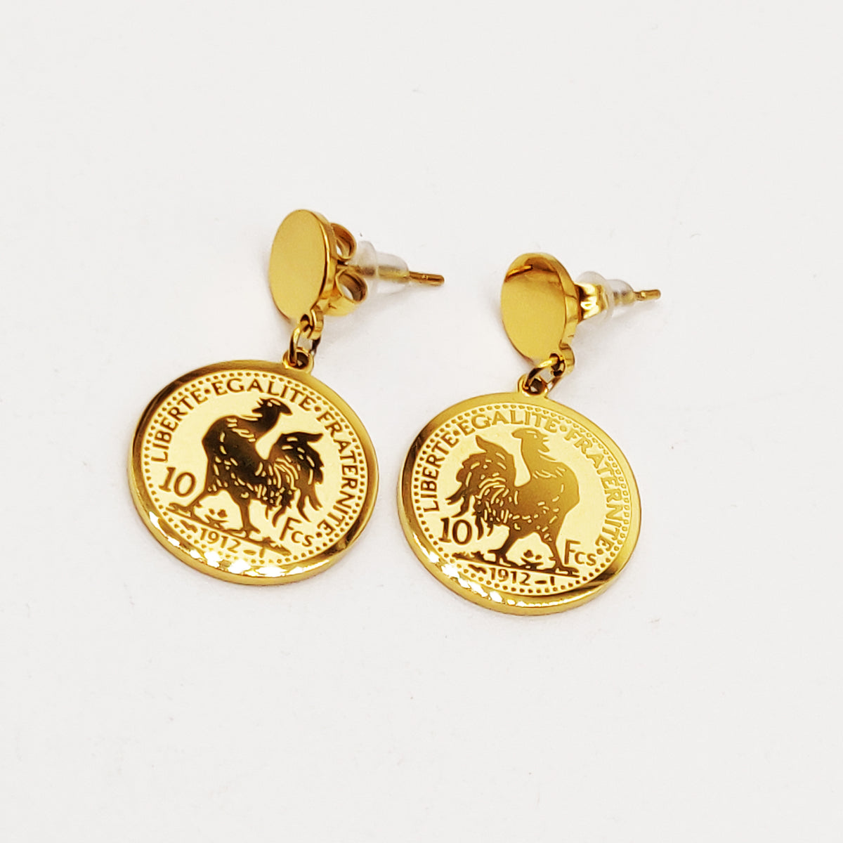 Boucles d'oreilles Torsade Louise Coq Luxe