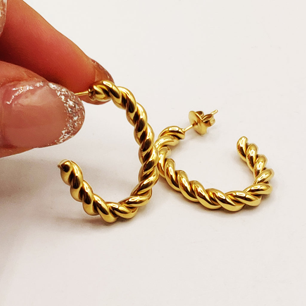 Boucles d'oreilles Torsade Luxe