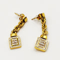 Boucles d'oreilles Torsade Multi Lignes Cristaux Luxe