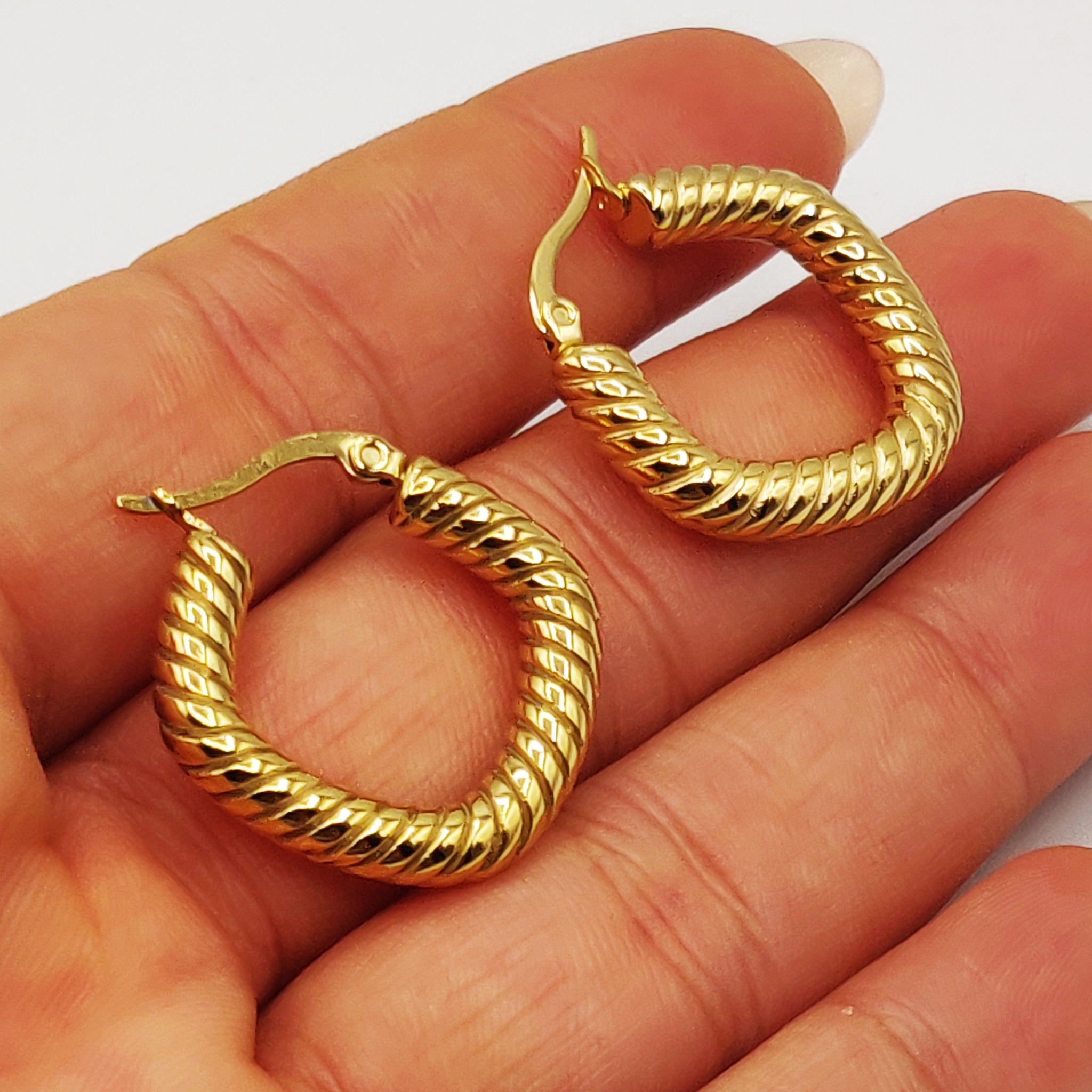 Boucles d'oreilles Torsades Carrées