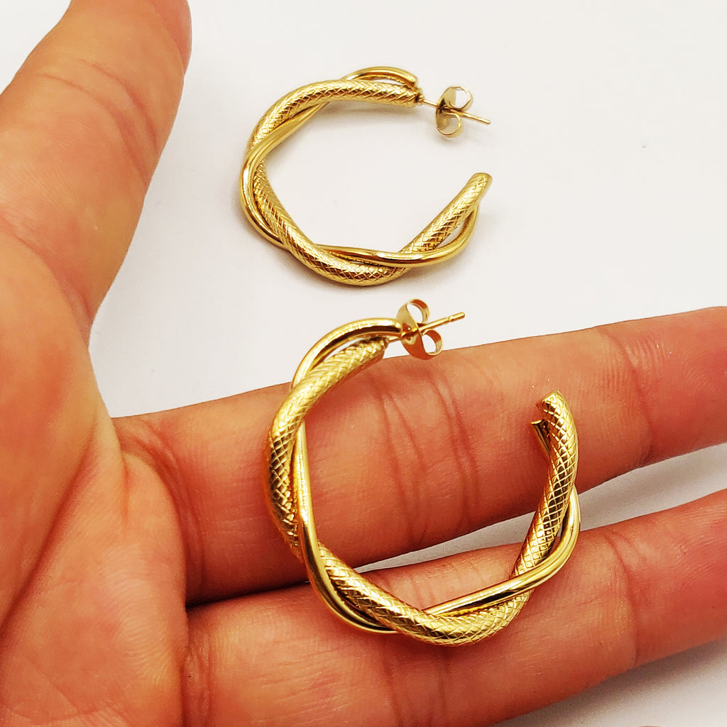 Boucles d'oreilles Torsades Luxe