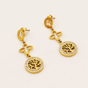 Boucles d'oreilles Trèfles et Étoiles Eden Luxe