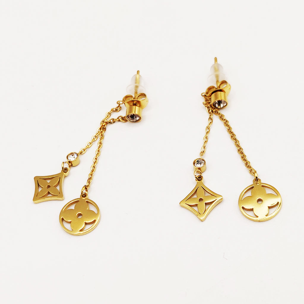 Boucles d'oreilles Trèfles et Étoiles Luxe