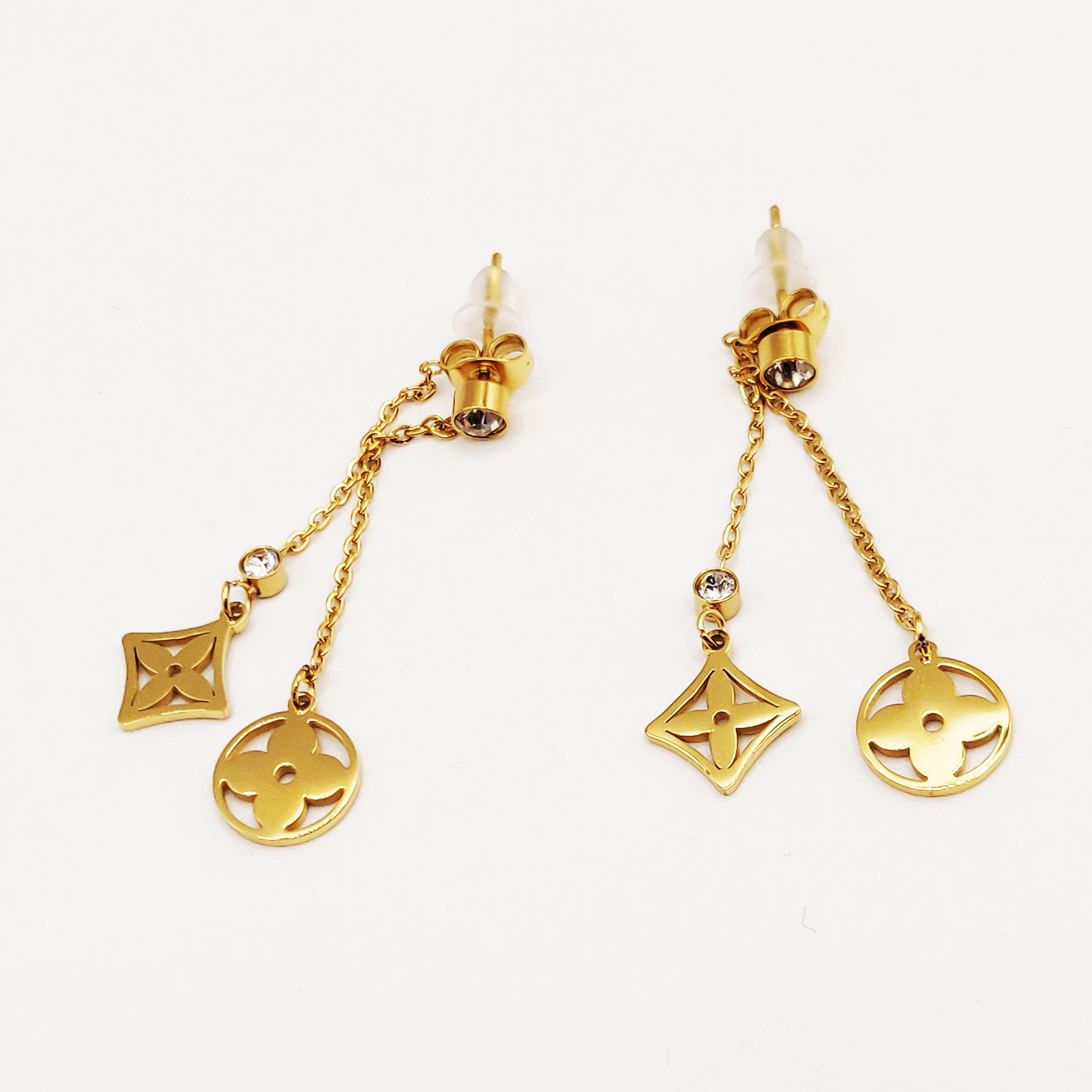 Boucles d'oreilles Trèfles et Étoiles Luxe