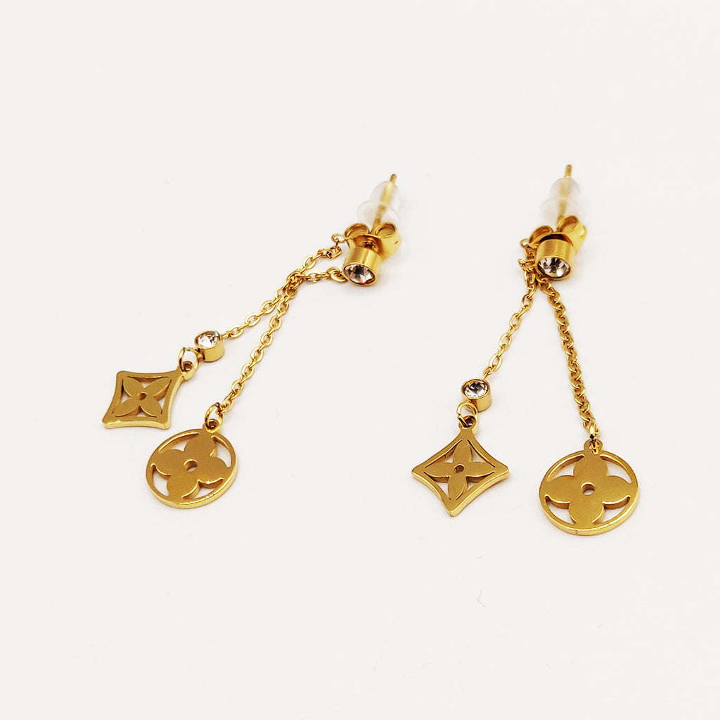 Boucles d'oreilles Trèfles et Étoiles Luxe