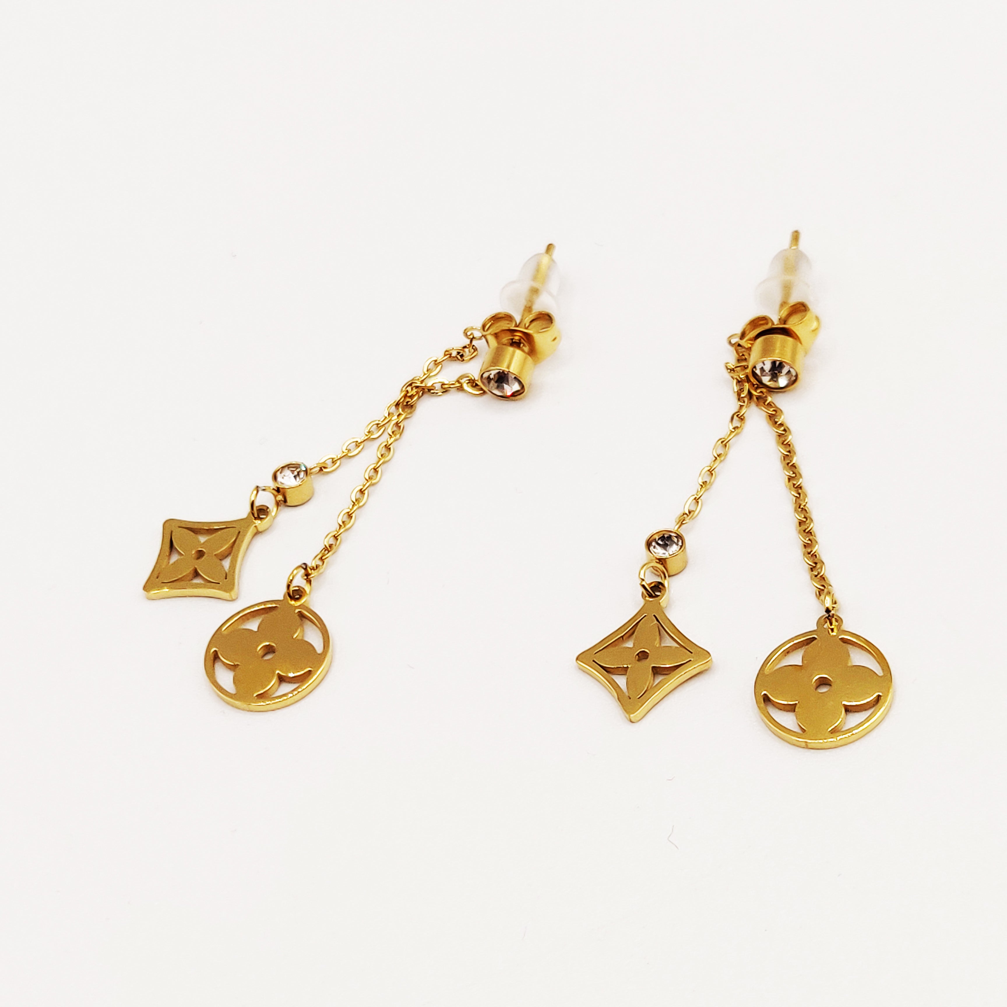 Boucles d'oreilles Trèfles et Étoiles Luxe