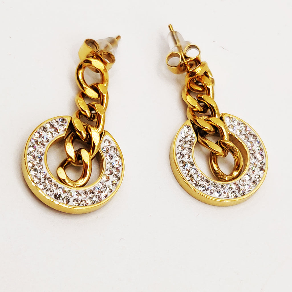 Boucles d'oreilles Tresse Cercles Fashion Luxe