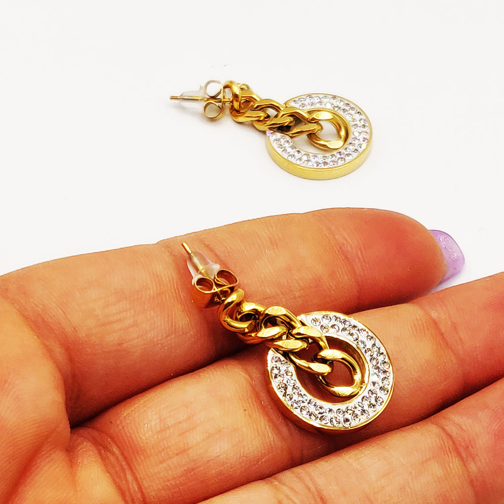 Boucles d'oreilles Tresse Cercles Fashion Luxe
