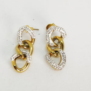Boucles d'oreilles Tresse Luxe Cristaux