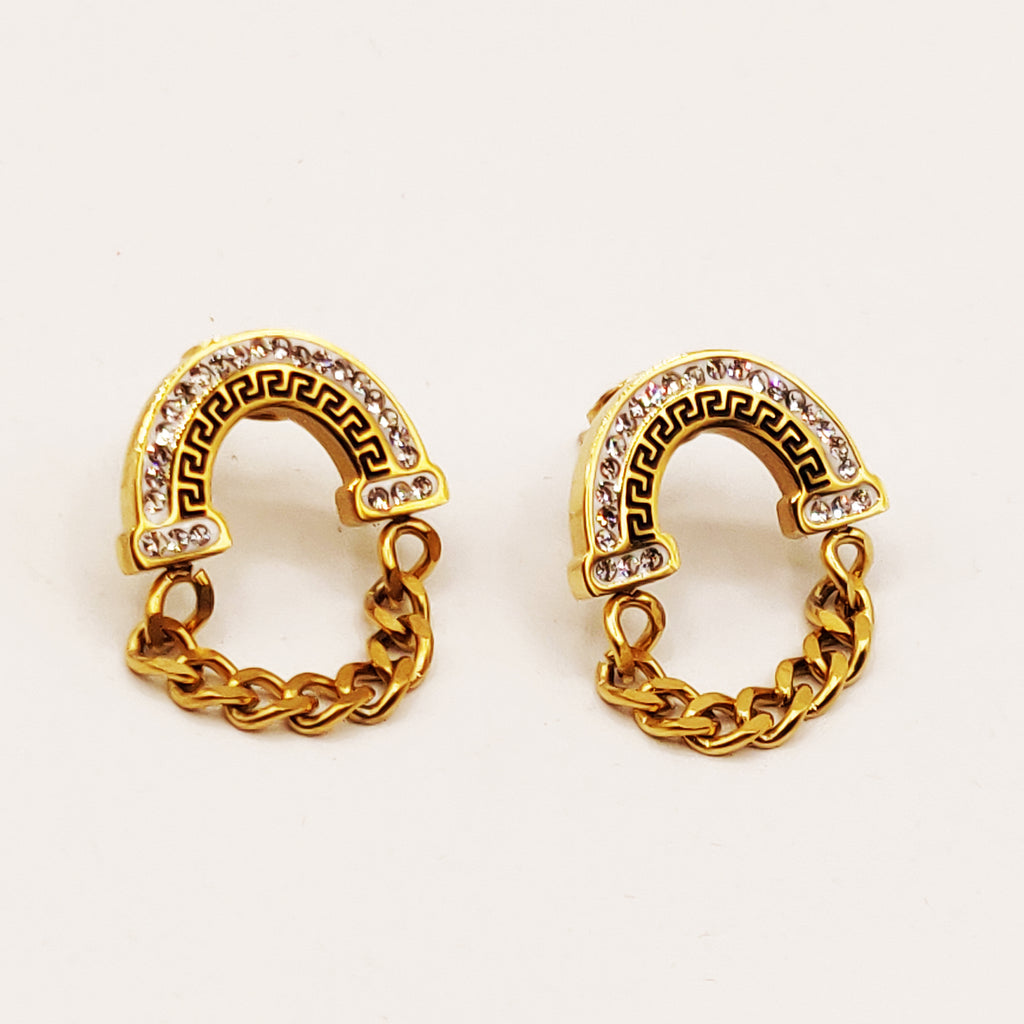 Boucles d'oreilles Tresse Pendentif Tresse V Luxe