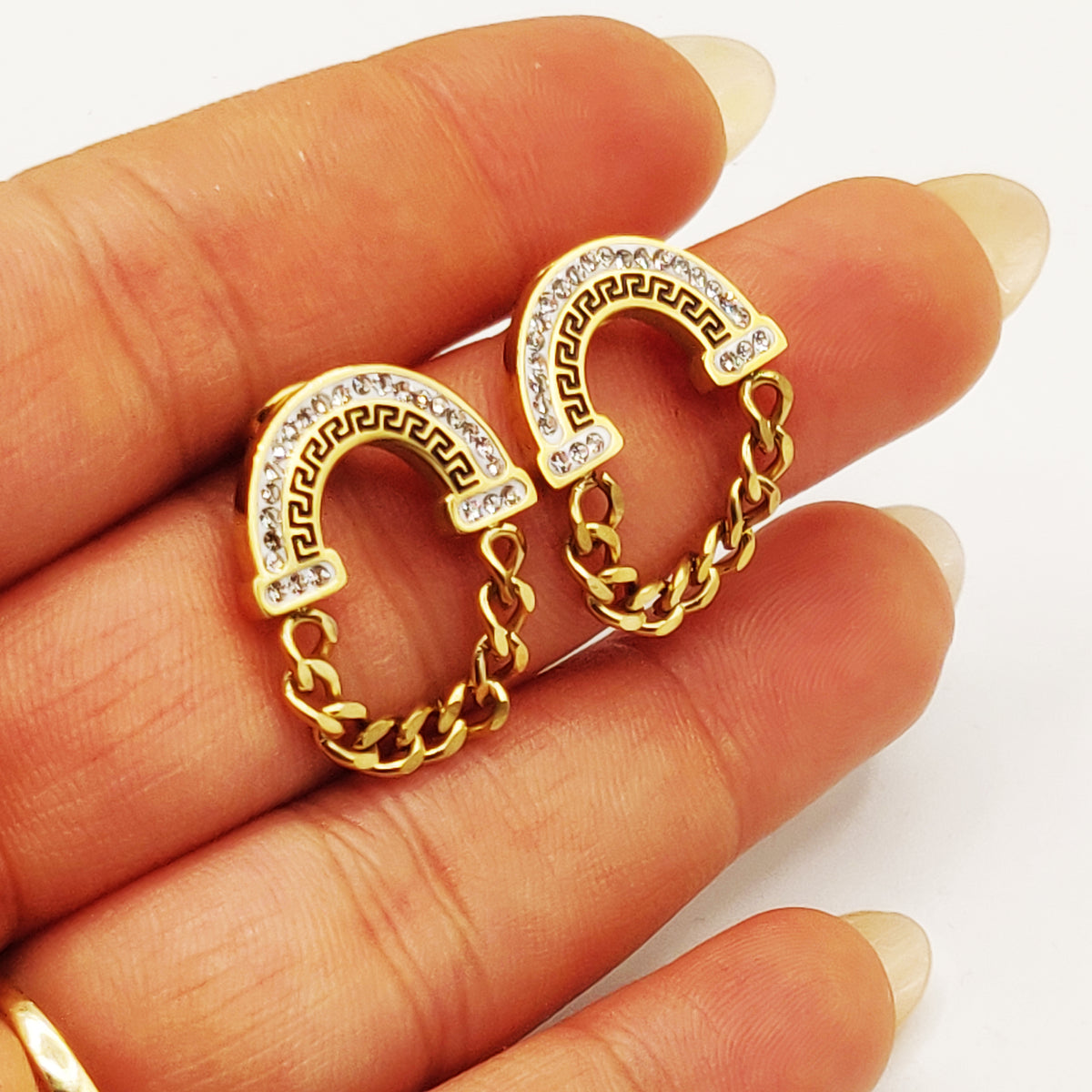 Boucles d'oreilles Tresse Pendentif Tresse V Luxe