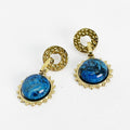 Boucles d'oreilles Tresse Soleil Bleu