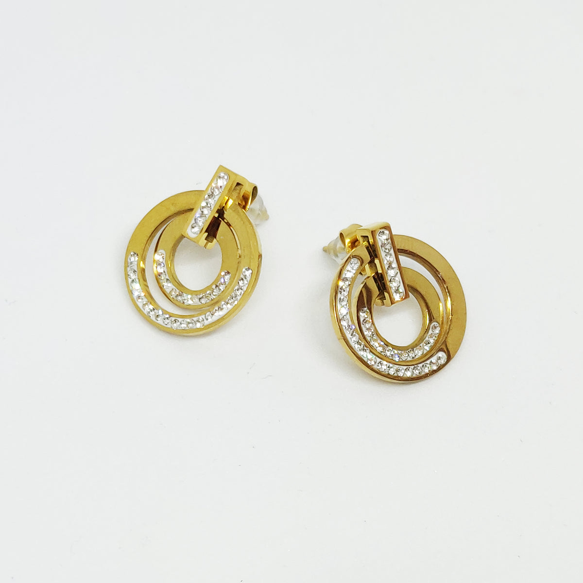 Boucles d'oreilles Triple Cercle Luxe
