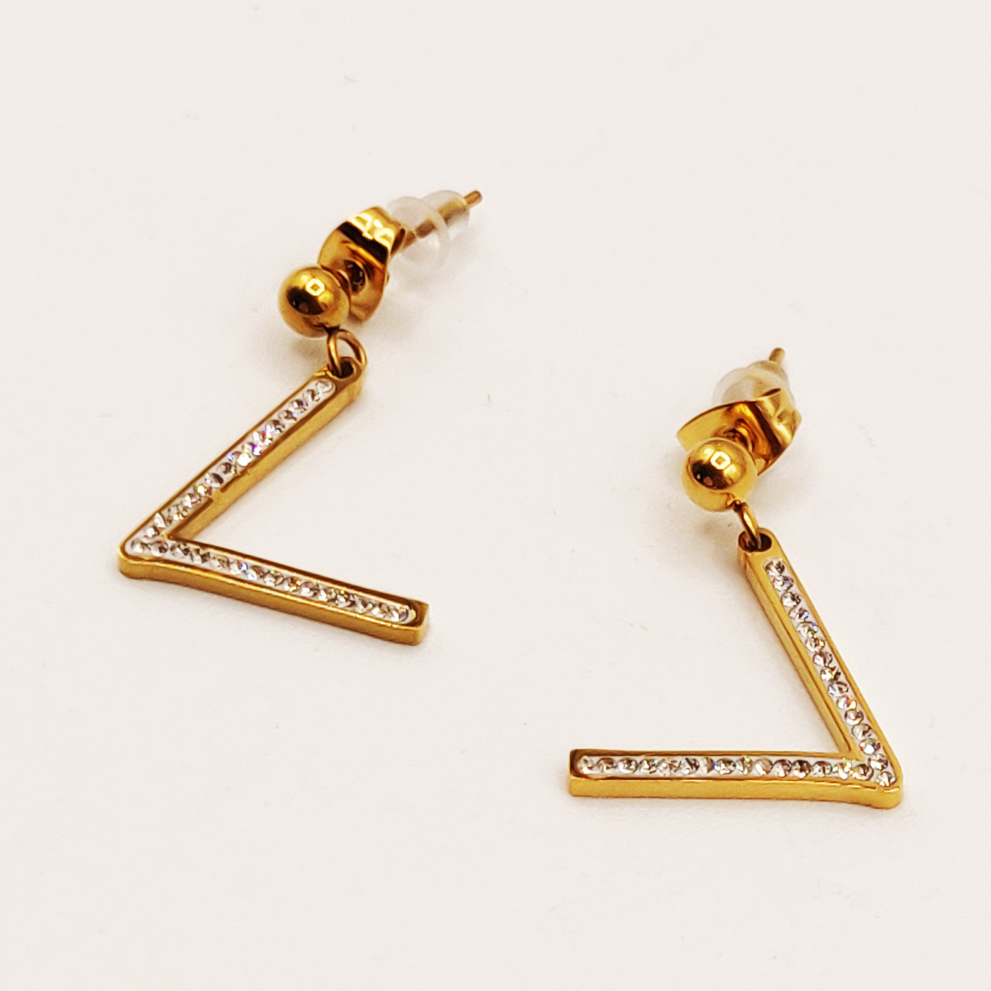 Boucles d'oreilles V Luxe Simple