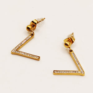 Boucles d'oreilles V Luxe Simple