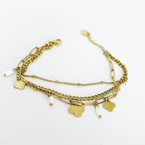 Bracelet 3 Chaînes Trèfles