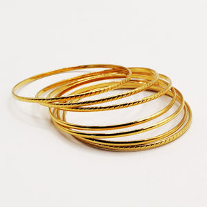 Bracelet 7 Pièces Rayés et Simples Luxe