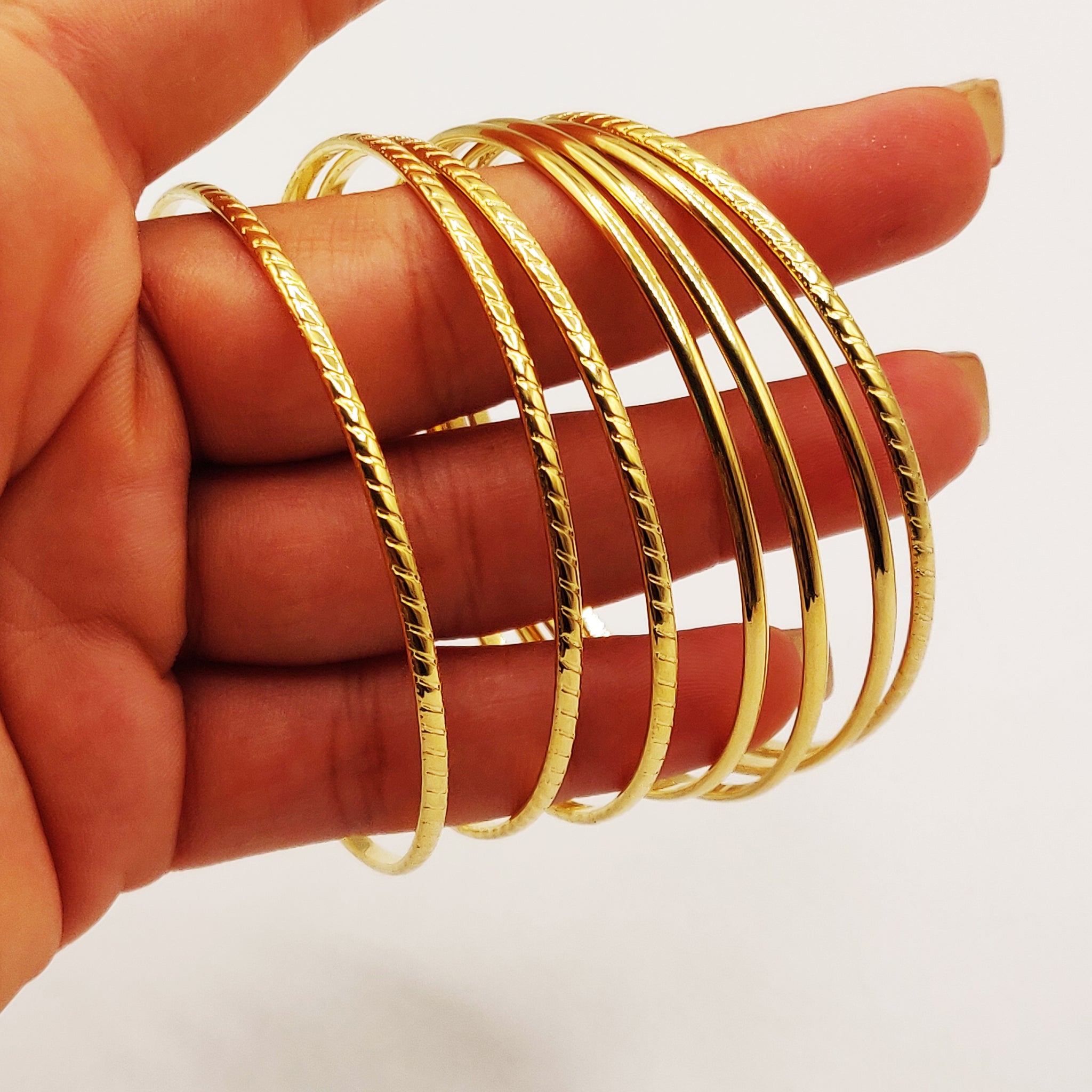 Bracelet 7 Pièces Rayés et Simples Luxe