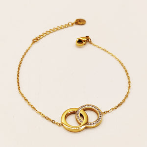 Bracelet Anneaux Croisés Luxe