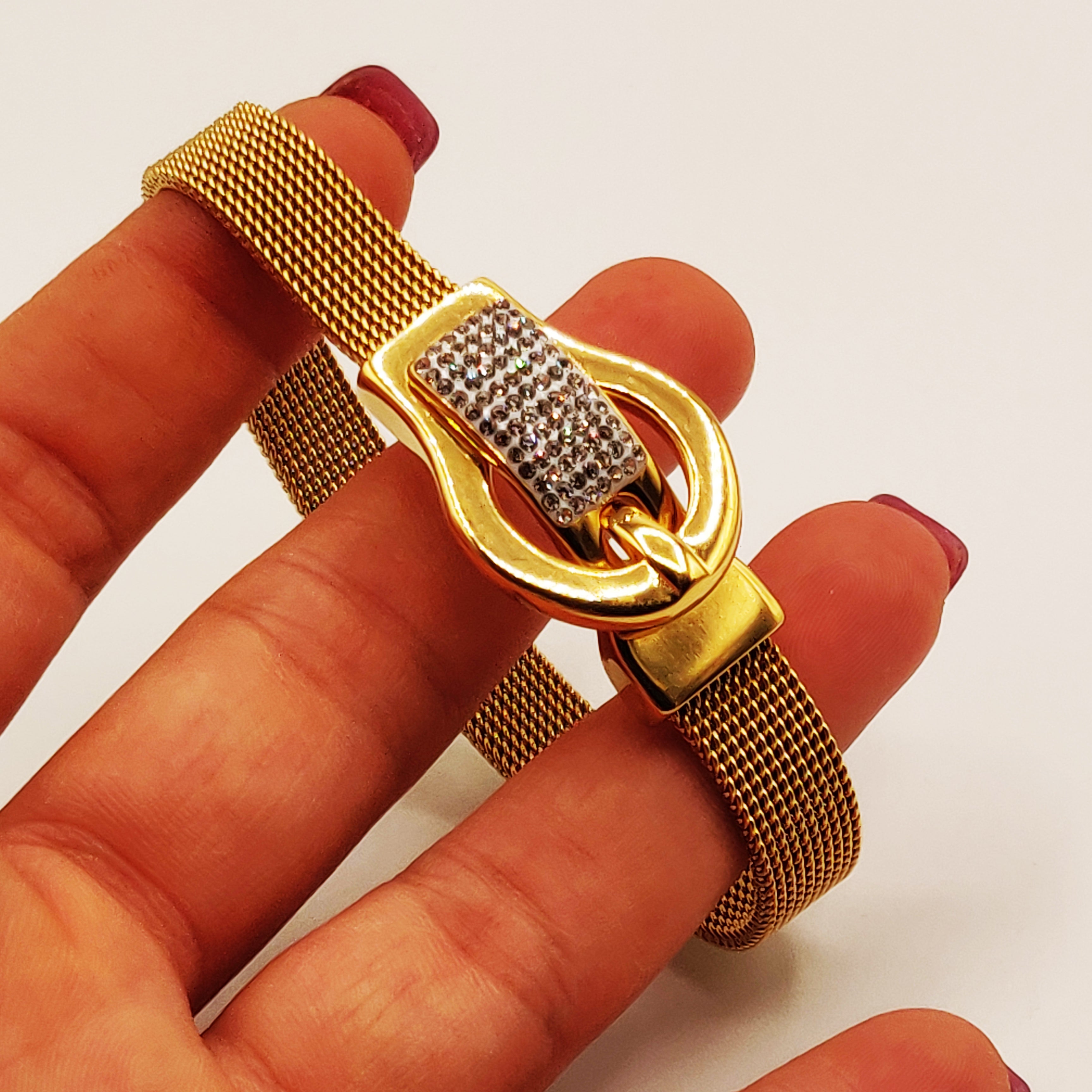 Bracelet Boucle de Ceinture Luxe Cristaux