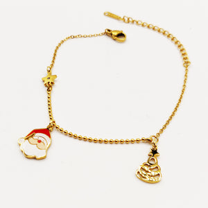 Bracelet Perles Pendentifs Noël