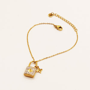 Bracelet Cadenas Trèfle et Étoile Luxe