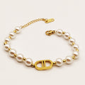 Bracelet ᗡD Luxe Multi Perles d'imitation Blanches