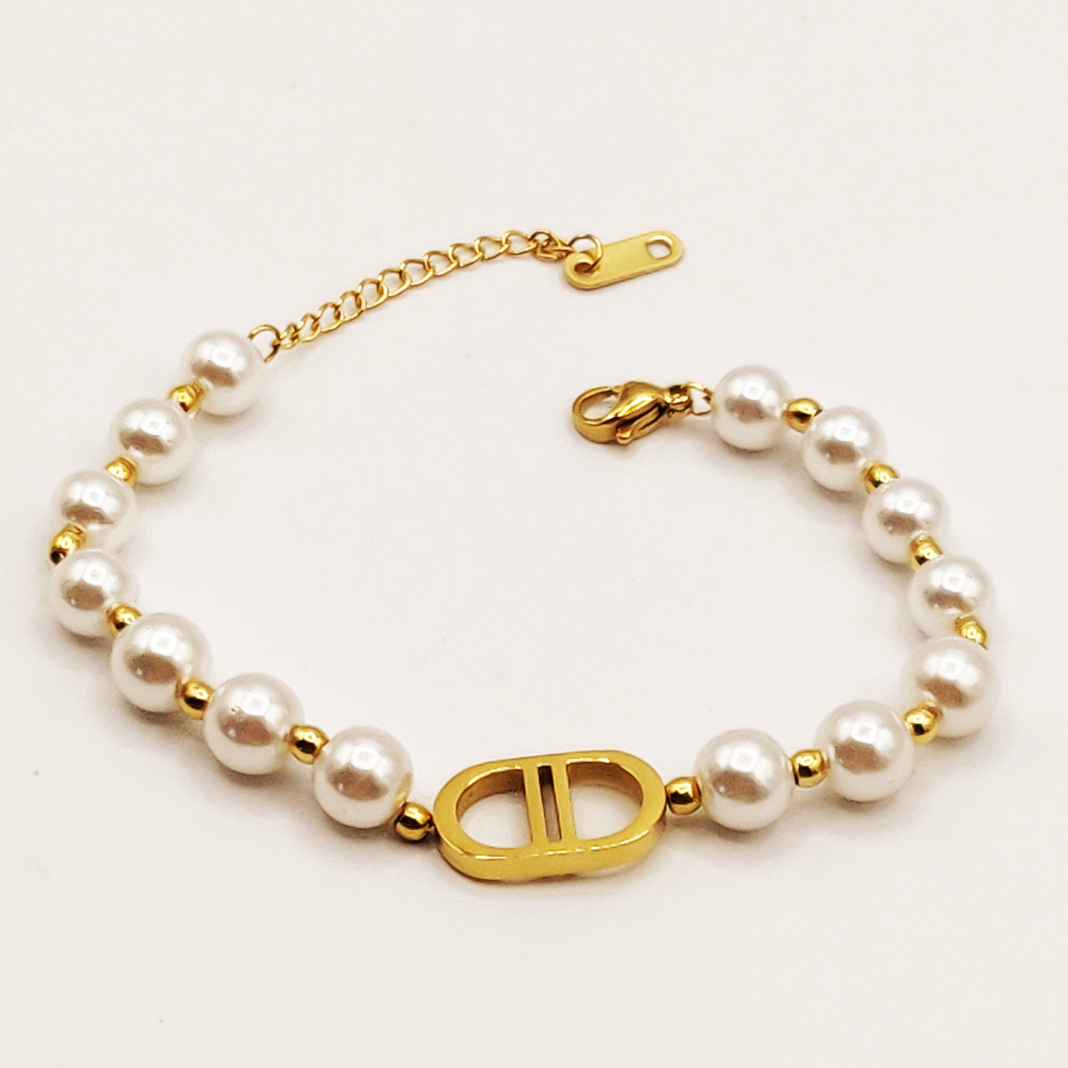 Bracelet ᗡD Luxe Multi Perles d'imitation Blanches