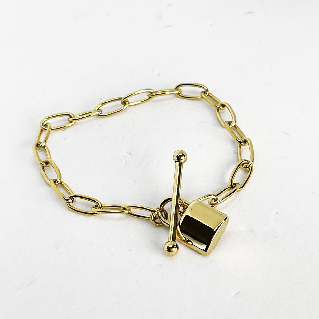 Bracelet Chaîne Cadenas et Barre