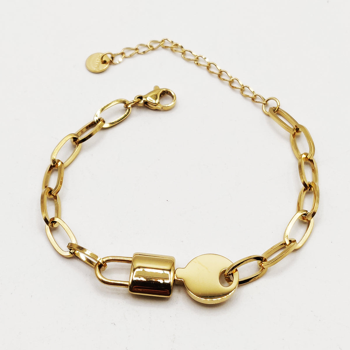 Bracelet Chaîne Cadenas et Clé Luxe