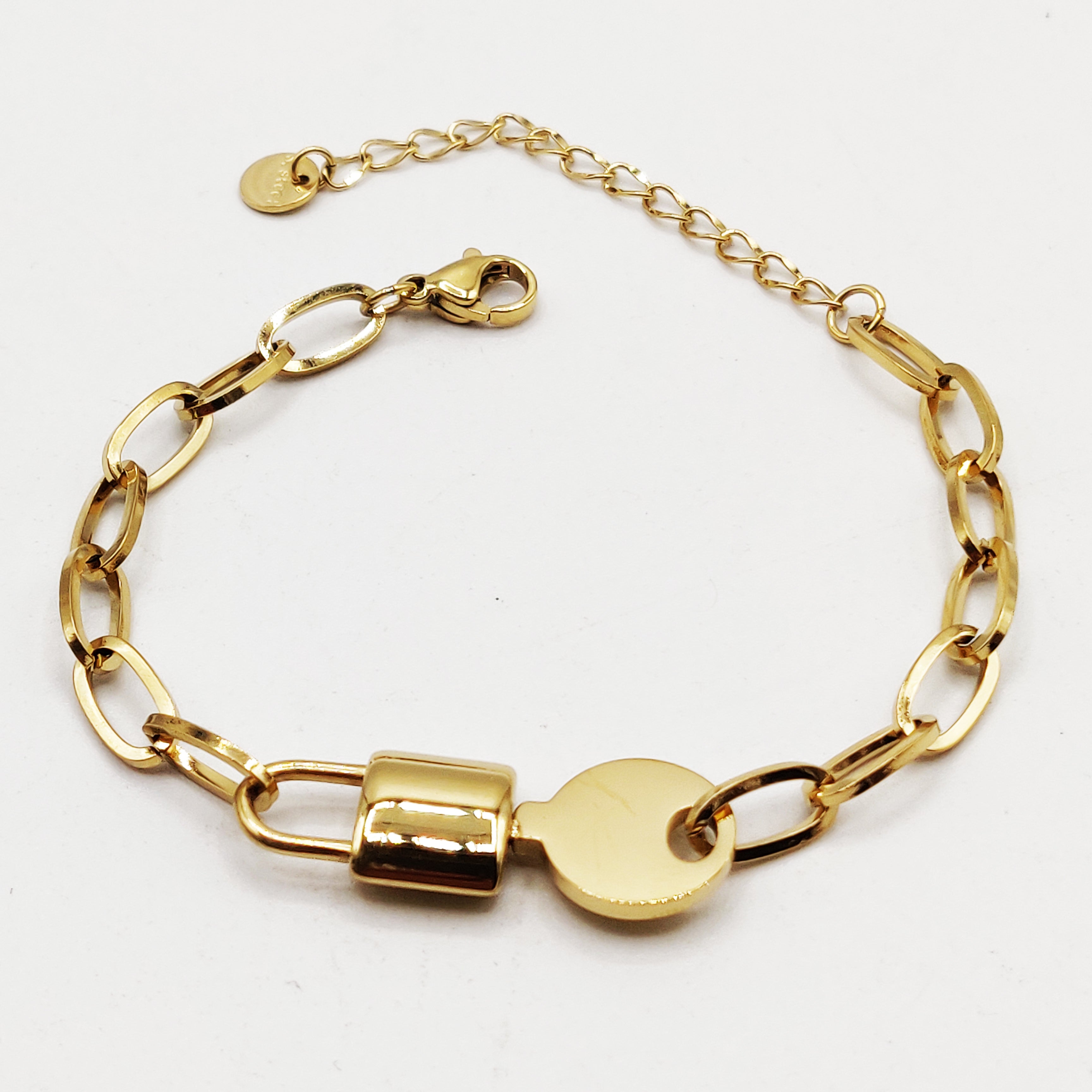 Bracelet Chaîne Cadenas et Clé Luxe