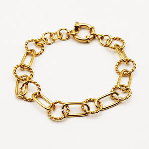 Bracelet Chaîne Cercles Torsades