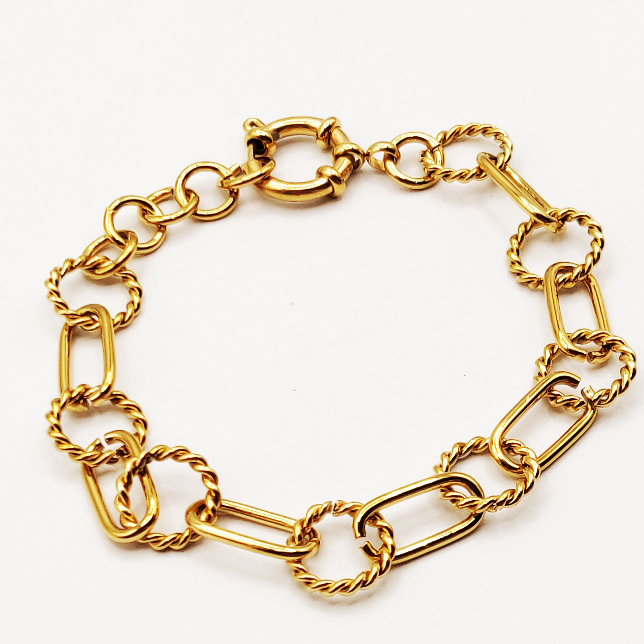 Bracelet Chaîne Cercles Torsades